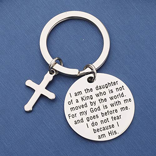 Myospark I Am The Daughter Of A King Christian Keychain Religious Jewelry Inspirational Gift For Women Baptism Gift For Girls (Daughter Of A King Keychain) #TOP1