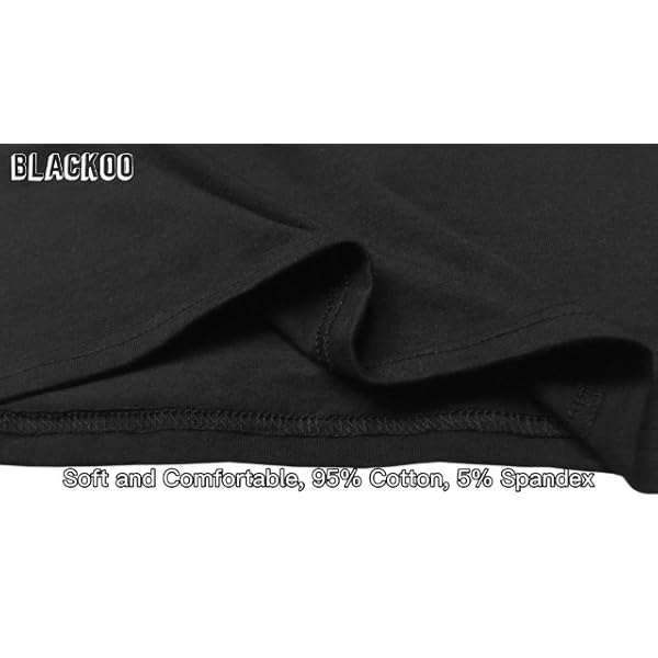 BLACKOO-Women-Fashion-Summer-T-Shirts-Casual-Crewneck-Girl-Tops-Tee BLACKOO Summer Street Tee Teen Girls Casual Top Shirt Black X-Large