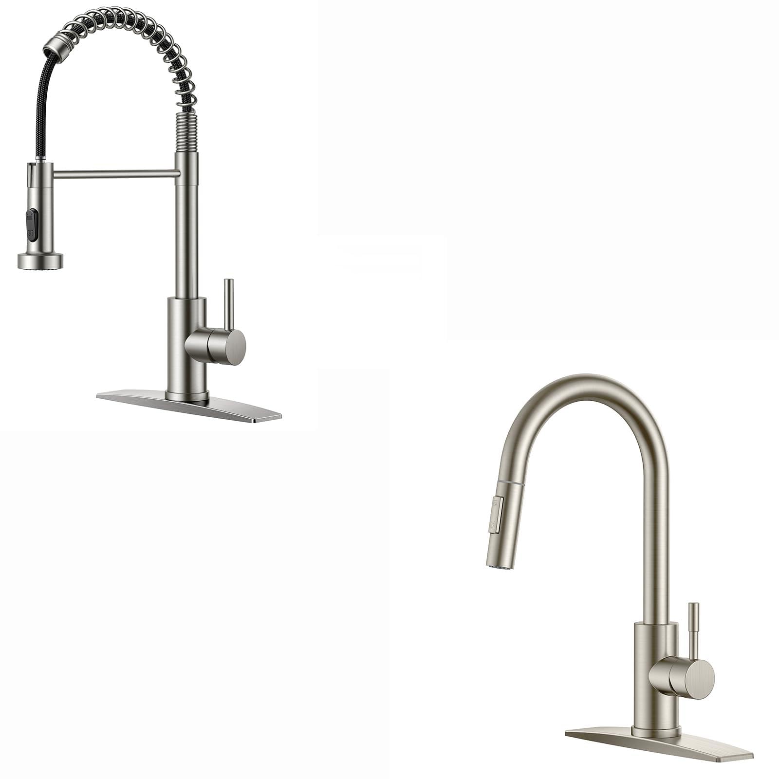 Jnfidosr Brushed Nickel Stainless Steel Kitchen Faucet