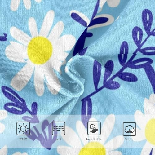 Designer Girls Underwear Toddlers 2t Cotton Girl Panties Cute Floral Daisies Blue Leafy Briefs Underpants3