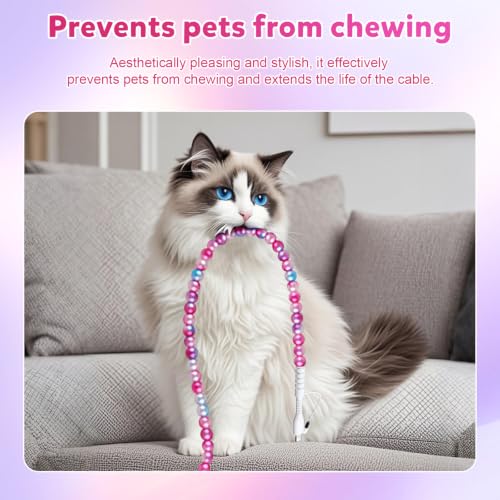 Image of Aolcev USB C Cable 2 in 1 Beaded Multi USB A to USB C for iPhone Chargers