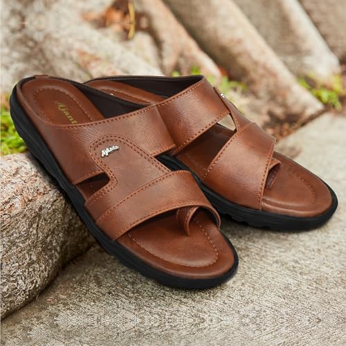 Image of AJANTA Men's Sandals for Men | Casual Walking Office Outdoor Sandals | Lightweight Comfortable Slip-On Footwear for Men | Anti-Skid Travel Daily Wear Open Toe Summer Sandals for Men