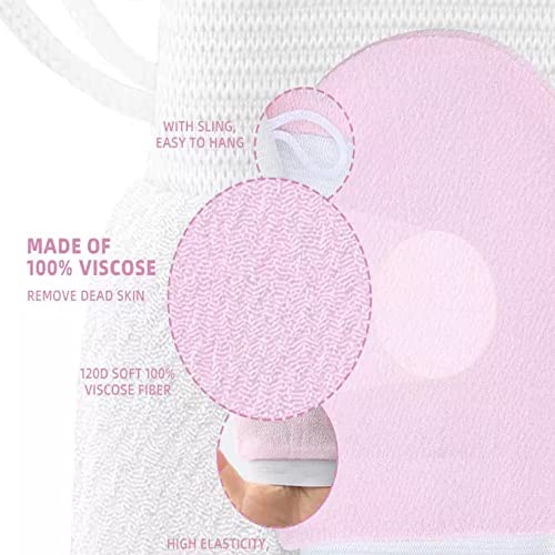 The Touch Exfoliating Gloves | Moroccan Bathing Hammam Glove Mitt-Latest body scrubber |Visibly Lift Away Dead Skin, Great for Tan Removal, Made of 100% Viscose Fiber - 1 Pc... - Image 3