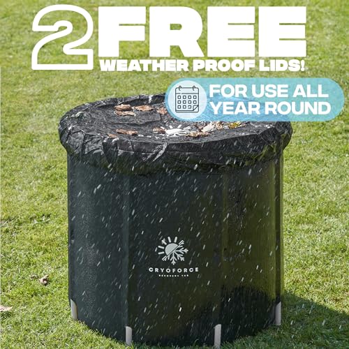 Large Ice Bath for Athletes - Portable Free Standing Cold Plunge Tub for Outdoor Cryotherapy