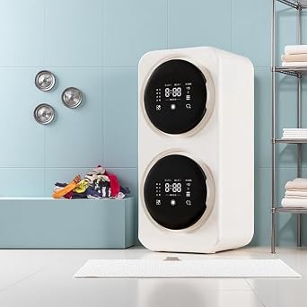 Portable Mini Washing Machine, 2-in-1 Stainless Steel Washer/dryer Combination, Suitable for Apartments, Rental Houses, Personal Home Use