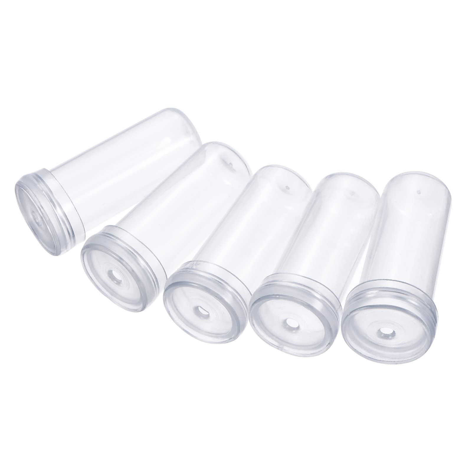 MECCANIXITY 100 Pcs Floral Water Tubes with Caps 1.6" Plastic Flower Vials for Fresh Plants, Flower Arrangements, Milkweed Cutting (Clear)
