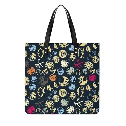 Sac à bandoulière art abstrait femmes grand tote bag shopper de voyage 39x39cm