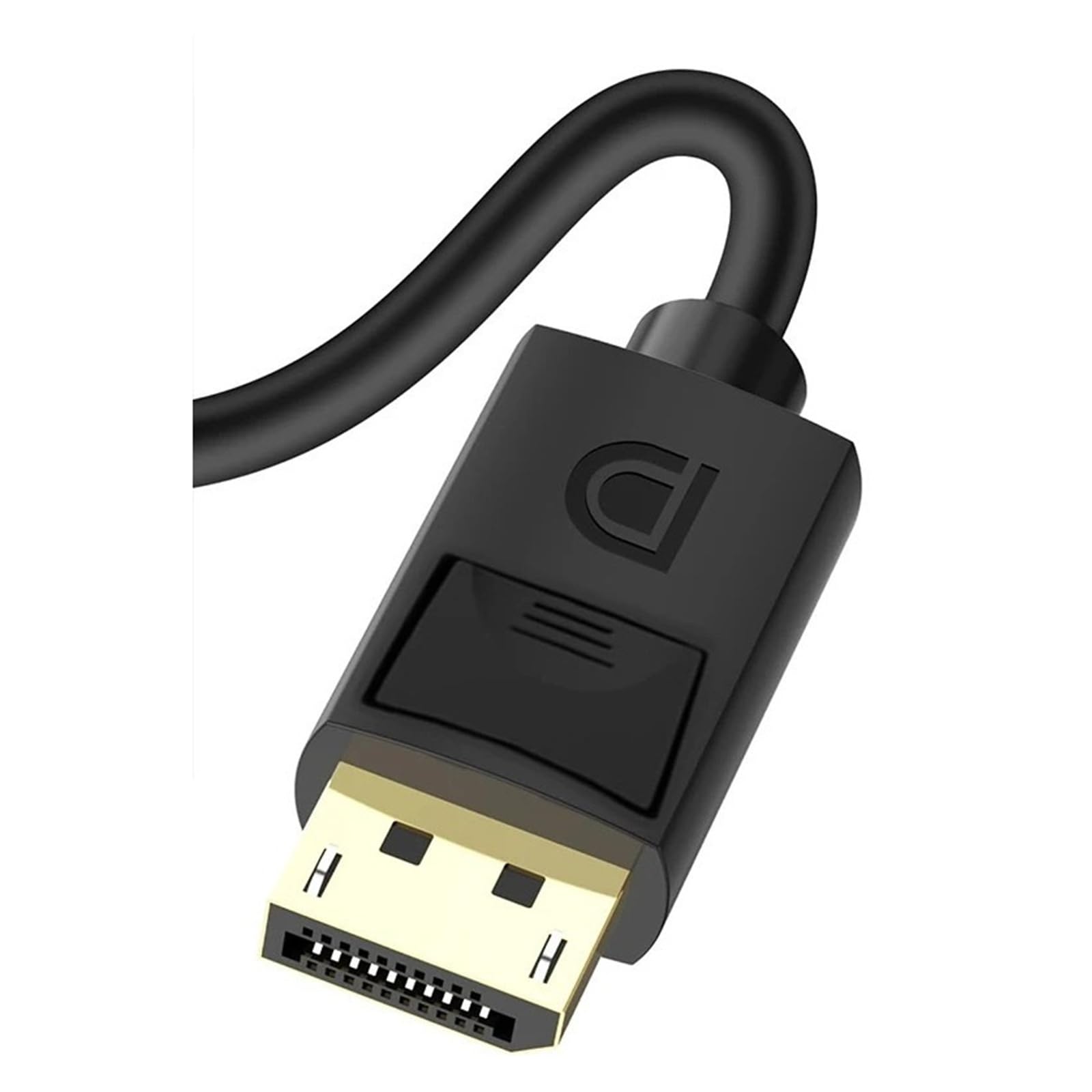 Cable DP 1,4 De Ángulo Recto Ascendente 8K @ 60Hz 4K @ 144Hz, Cable Adaptador DisplayPort En Ángulo De 90 Grados for Monitor De Juegos(Left DP Connector-1.5m)