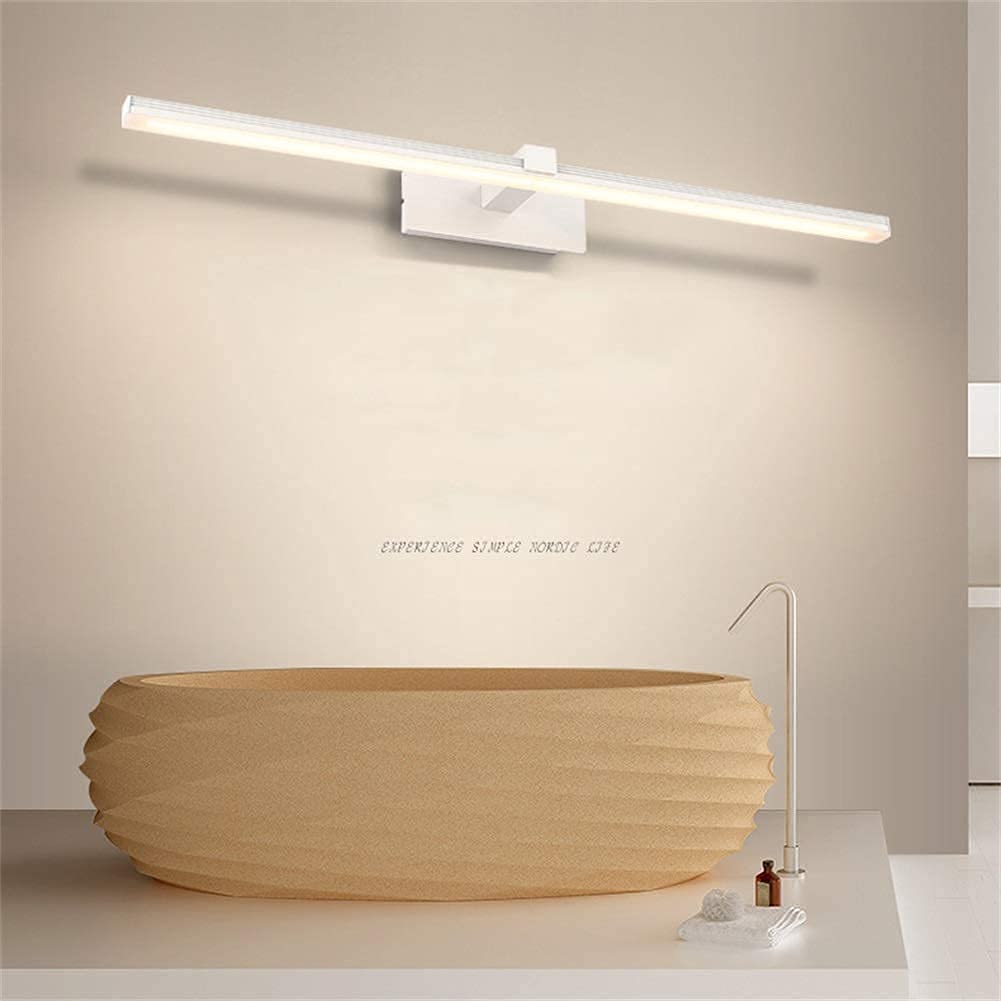 Lampada da Specchio a LED Lampada da Specchio Frontale, Lampada da Parete per Bagno, Luce per armadietto Lampada da Specchio per Bagno Impermeabile Lampada da Parete per Bagno-Bianco Caldo 80 cm lam