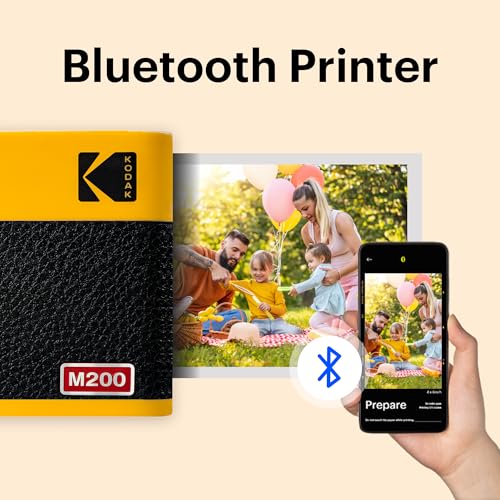 Image of KODAK Mini 2 ERA 4PASS Portable Photo Printer (Yellow, Printer + 8 Sheets)