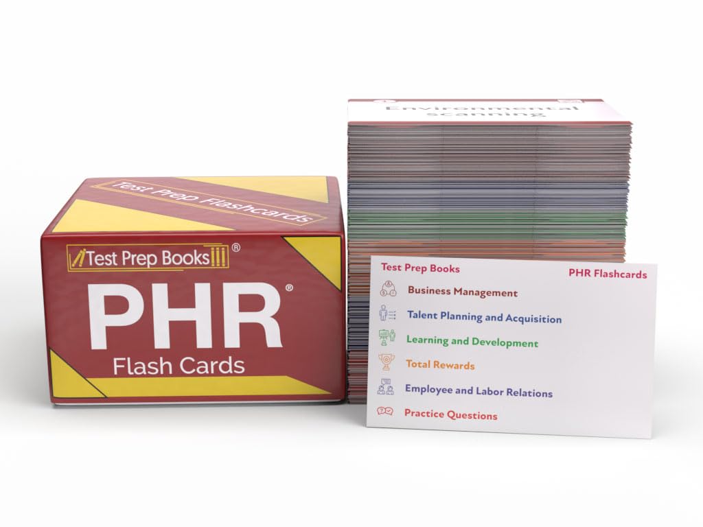 Scheda flash PHR: guida allo studio delle flashcard PHR 2021-2022: PHR Exam Prep for the Professional in Human Resources Exam [2nd Edition]