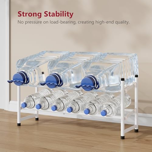 Image of Tajsoon Expandable Shoe Rack for Closet 2 Tier, 28 inch-41 inch Adjustable & Stackable Shoe Shelf Storage, Metal Shoe Rack Organizer for Front Door Entrance, Closet, Garage, Entryway, White