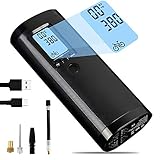 ☺ [rápido y seguro inflación] - elegante la viruta, la medición automática de la presión, presión de los neumáticos preestablecido, cuando se alcanza la presión de los neumáticos conjunto, el compresor se apagará automáticamente. La presión máxima es de aproximadamente 120 PSI. profesional seguridad sobre corriente, sobre-voltaje, protección del cargo le permite disfrutar el proceso de inflado ..