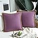 DNMLD- Okładki Poduszki, Opakowanie 2 Przytulne Nowoczesne Obręczy Lnu Ozdobne Poduszki Obudowy 18 Cali Poduszki Do Sofy Samochód 12 Kolor(Color:Fioletowy)