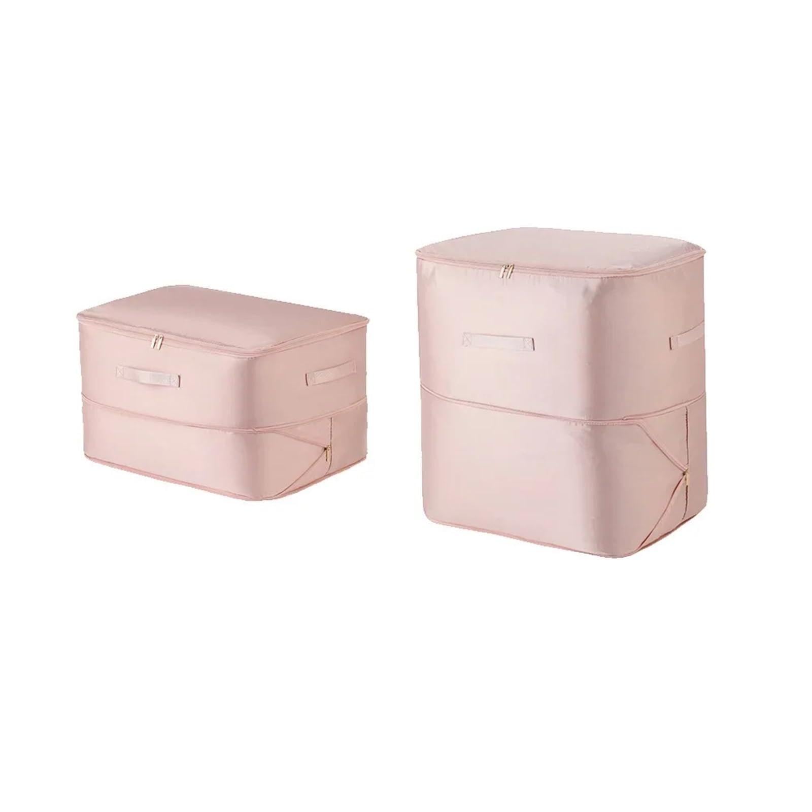 Organizer valigia Borsa a compressione grande, trapunta, armadio, organizer for riporre gli oggetti, salvaspazio ultra(2IN1-Pink)