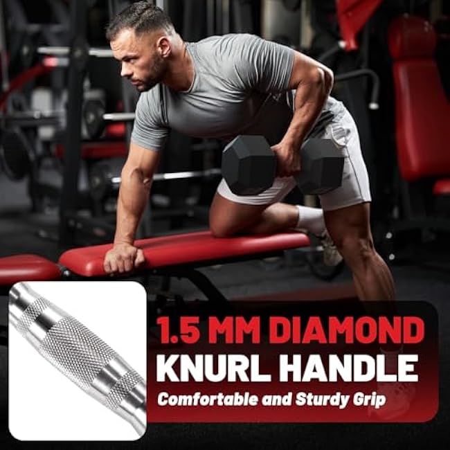 PAPABABE HEX Dumbbell Set 2.5-125lb, Rubber Encased Home Gym Dumbbells, Exercise & Fitness Weights Dumbbells for Women & Men, Hand Weight for Strength Training