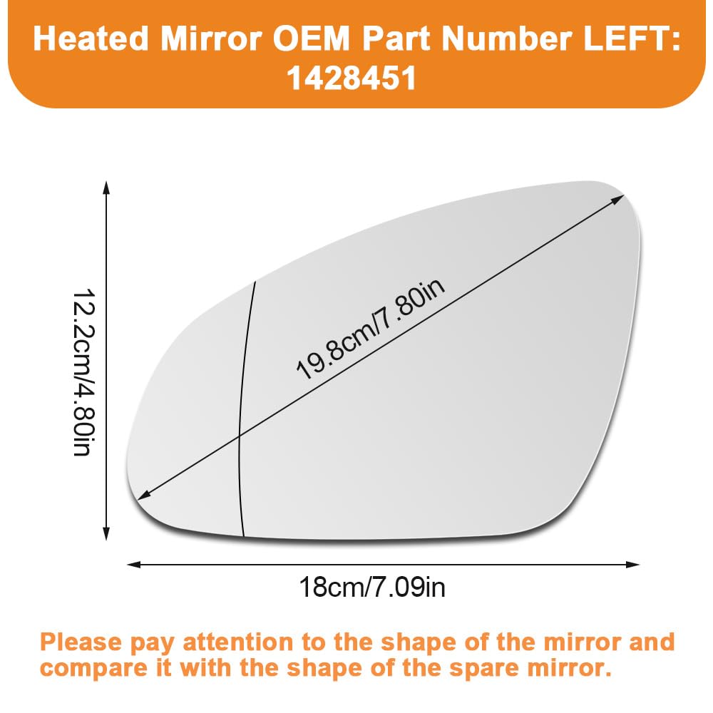 Vetro Specchietto Retrovisore Sinistro Riscaldabile Blu Per VW Golf IV, Seat Ibiza E Modelli Affini - Foto 10