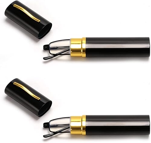 Miniatura 4 de VANANA Gafas de lectura de bolsillo delgadas, lente de bloqueo de luz azul compacta con lupa con funda, unisex, paquete de 2