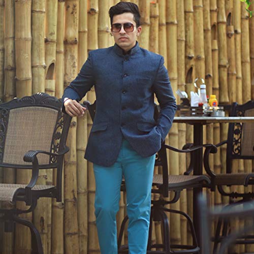 Image of WINTAGE Mens Tweed Wool Bandhgala