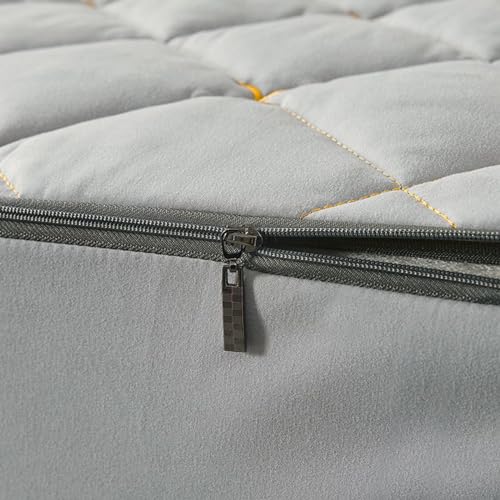 Protector de colchón impermeable 90x20 con cremallera ajustable gris 3