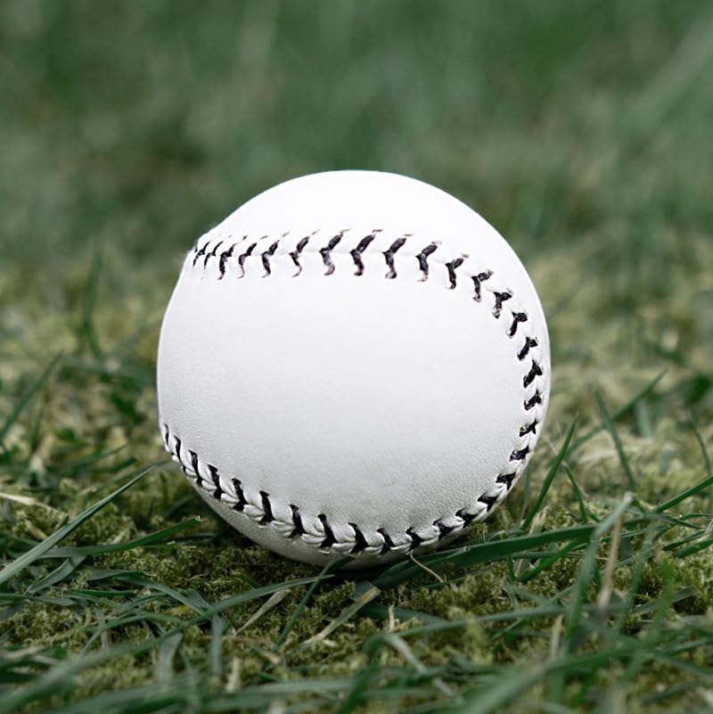 Aresson All Play Soft Baseball, White with Blue Stitching, Ideal for Training and Recreational Play