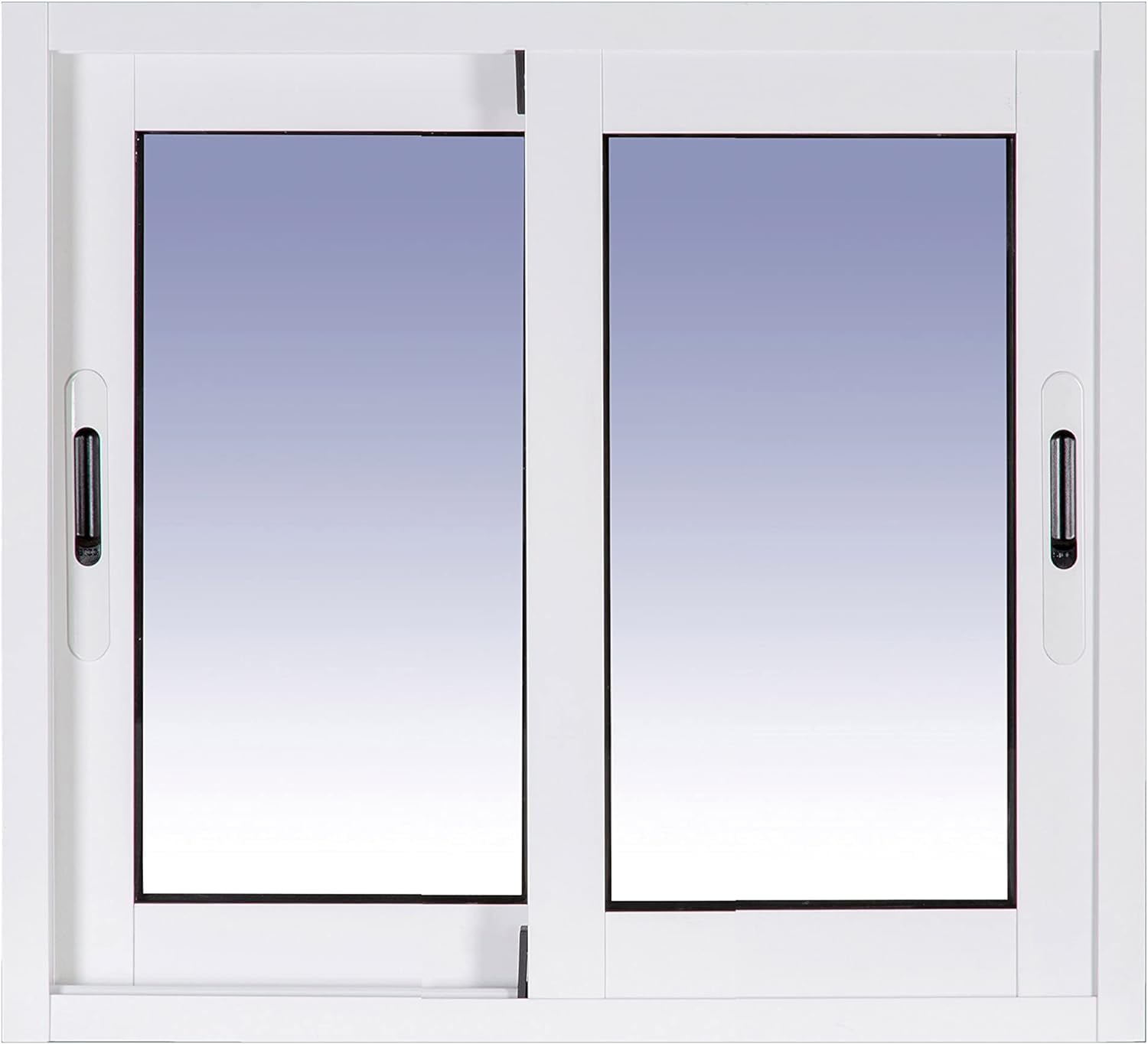 Ventanastock ALB0017L Ventana Aluminio 600x500 Corredera 2 hojas. con cristal carglass (Climalit Mate)