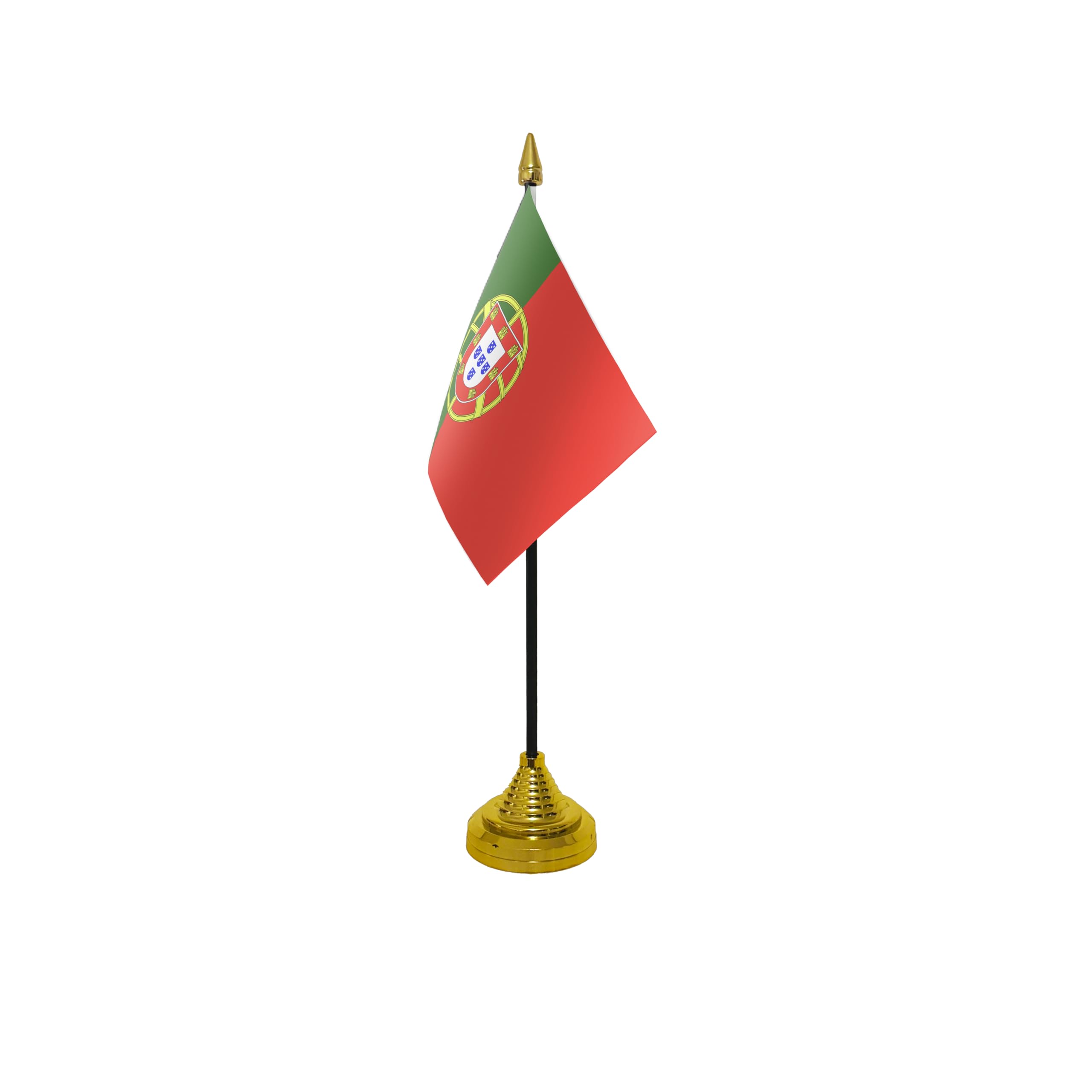 Flagtex Portugal Small Table Flag With Gold Base