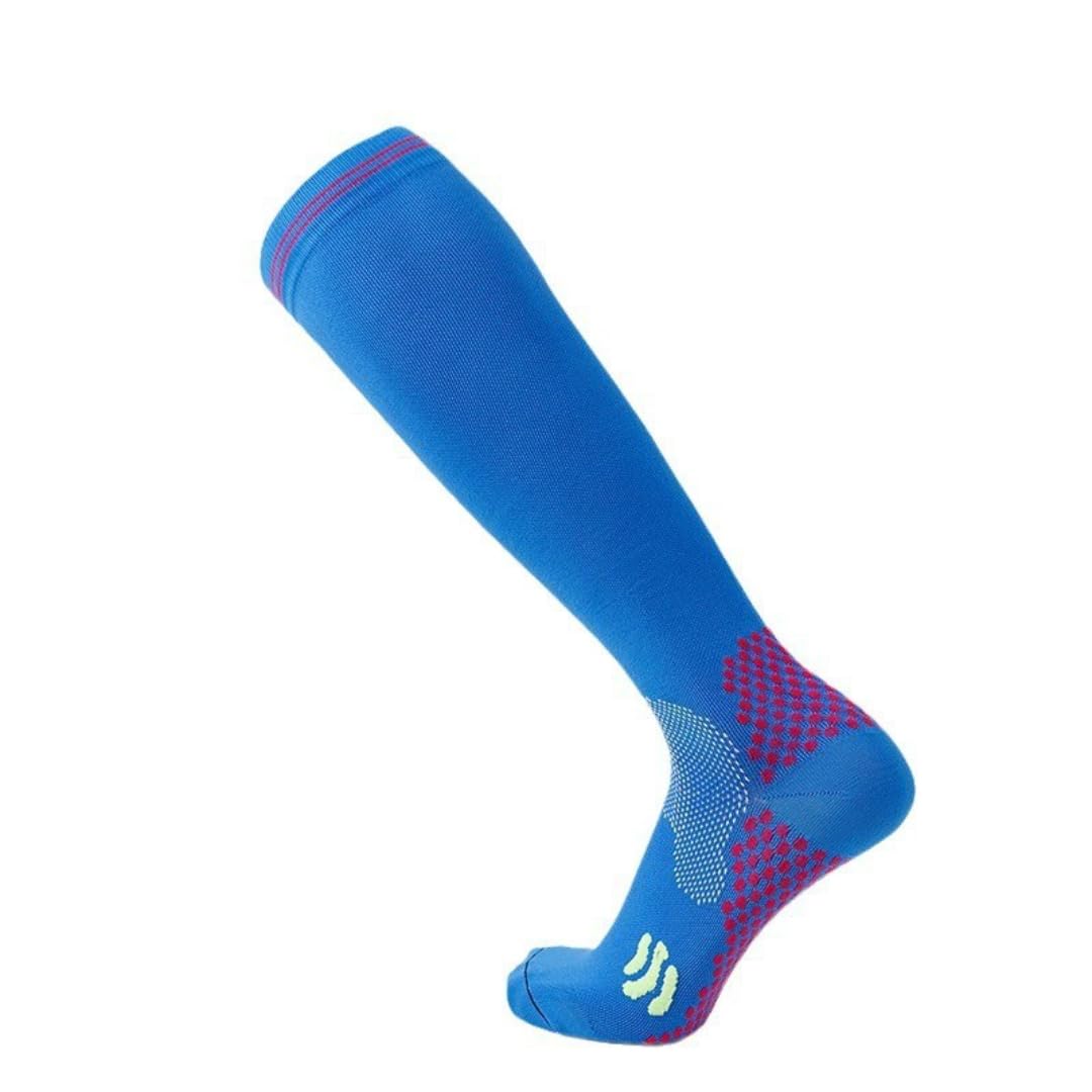 Kompressionssocken aus Polyester-Nylon | Mehrfarbig, mehrere Größen, Fitnessstudio, Fußball, Wandern, Radfahren: Stützsocken