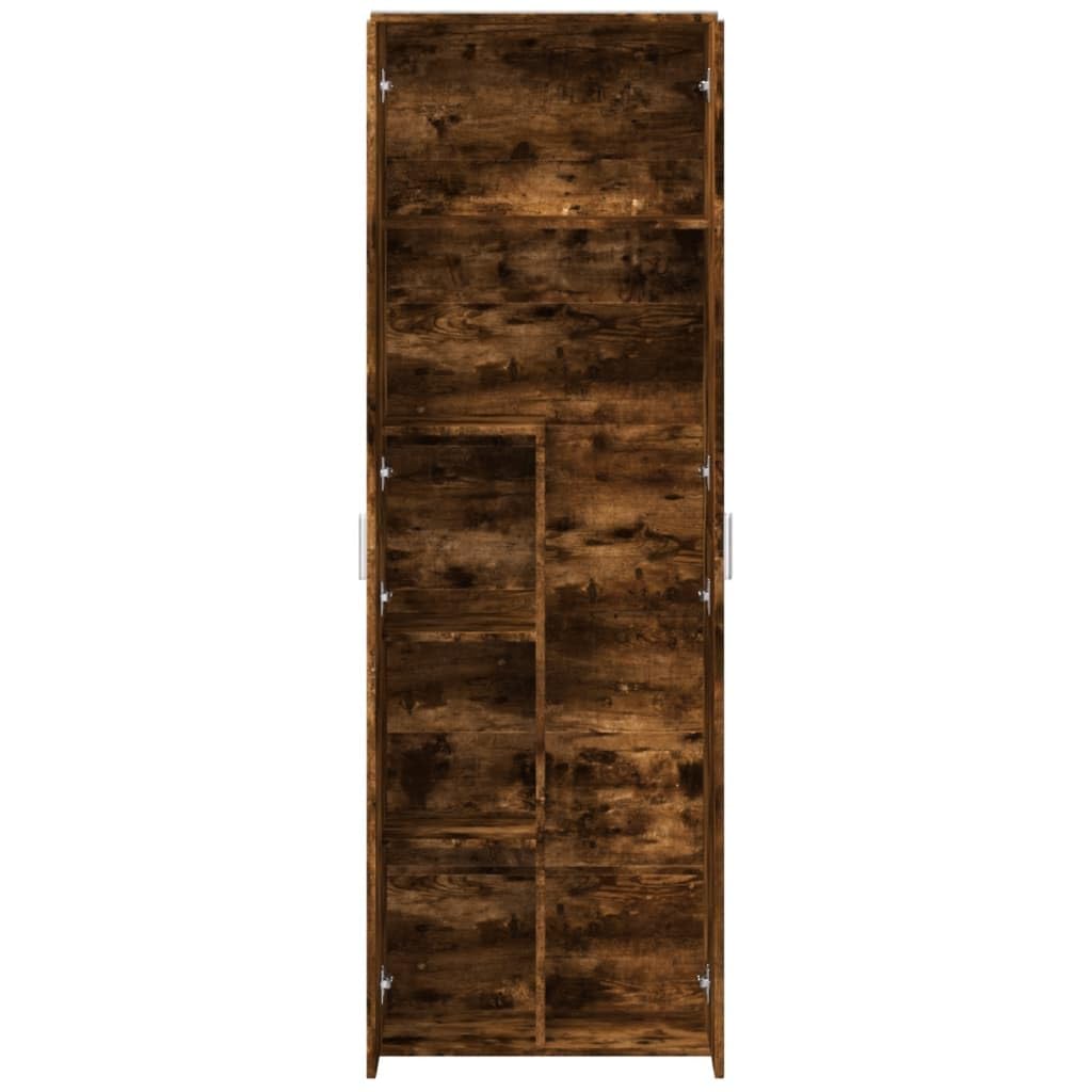 vidaXL Highboard, Hochschrank mit Stauraum Türen, Kommode für Wohnzimmer Schlafzimmer, Sideboard Beistellschrank, Räuchereiche Holzwerkstoff
