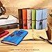 BIBABLYKE Vintage Notebook with 160 Pages Unlined PU Leather Journal Pendant 6 Rings Binder Notebook for Men Women