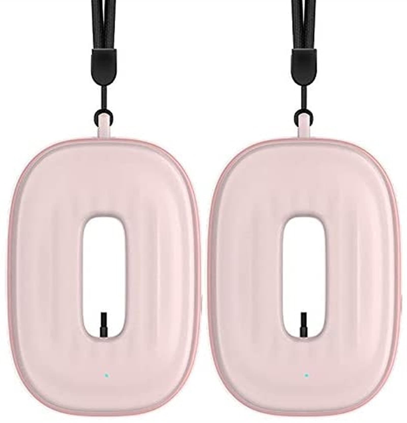 2 piezas de purificador de aire para colgar en el cuello, elegante, personal, portátil, barra de oxígeno para coche, purificador de aire negativo (color: rosa)