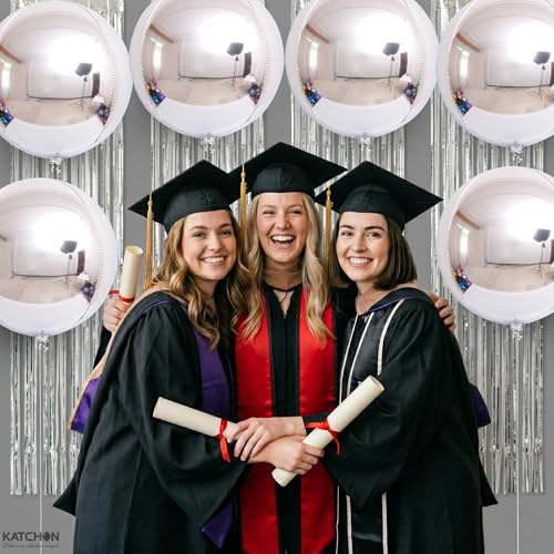 KatchOn, Silver Balloons - 22 Inch, Pack of 6 | Silver Foil Balloons for Silver Birthday Decorations | 4D Shiny Chrome Balloon for Engagement, Bridal Shower, Graduation Decorations 2026 by KatchOn - Image 6