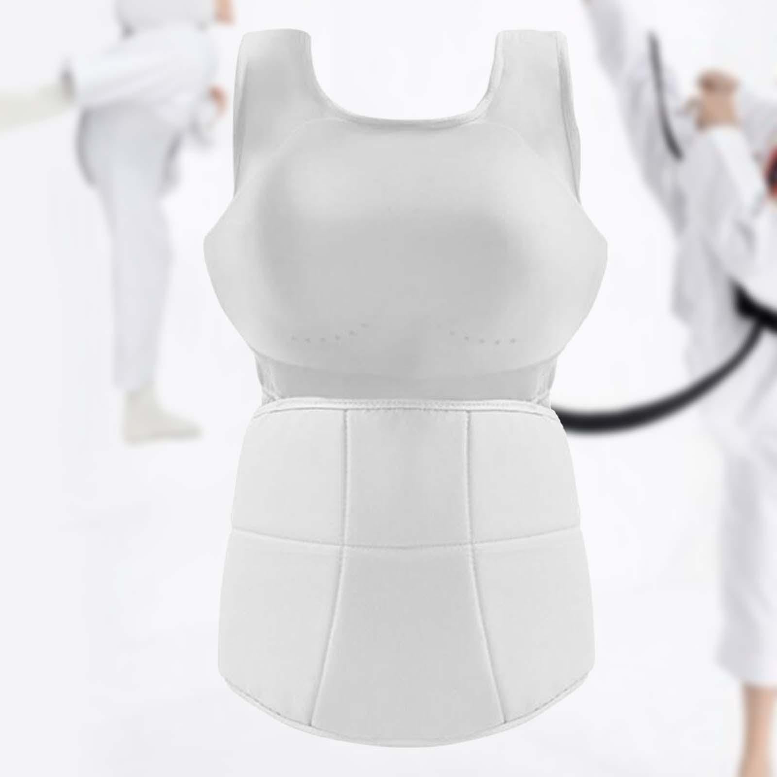 predolo Protection Abdominale et Pectorale de Karaté pour Femmes, Plastron de Boxe, Protège Poitrine de Boxe, Gilet de Protection Réutilisable et Léger, Poitrine pour La Boxe Les Spectacles