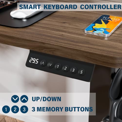 Image of Kingant Standing Desk, 32x24 Inch Electric Height Adjustable Computer Desk