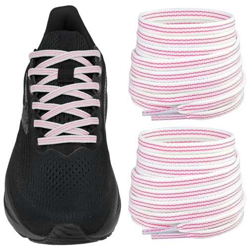 UamGlsob 6mm �|���G�X�e���C�Ђ� Brooks Ghost�A�A�h���i����GTS�A�O���Z����&���[���`�p�A�t���b�g�X�g���C�v�����j���O���[�X�A�ق�h�~�B, �z���C�g+���b�h�X�|�b�g, 63''/160cm