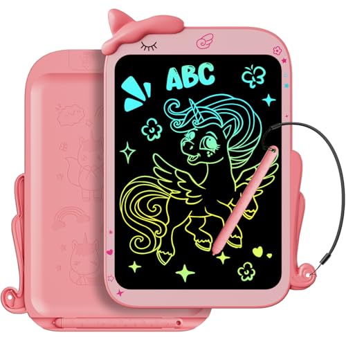 2026 Nueva 10 Pulgadas Tableta de Escritura LCD, Electight Portátil Tablet Escritura Pantalla Colorido Infantil con Borrable y Bloqueo Función, Reutilizables, para Notas, Memo, Escuela, Oficina (Rosa)