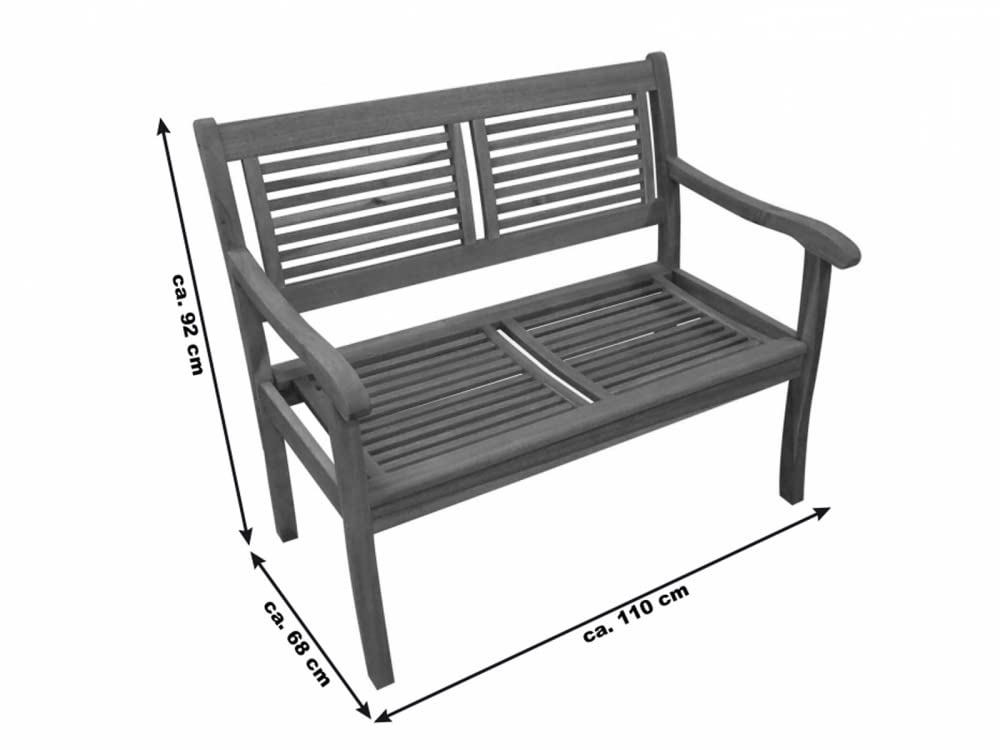 SAM Gartenbank Cordoba, 110 cm, 2-Sitzer Bank, Sitzbank aus geöltem Akazienholz, pflegeleichtes Massivholz, Holzbank geeignet für Garten, Balkon, Terrasse oder Wintergarten