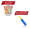 YBN Rubber Rainbow balloons For Decoration-101 Pcs Multicolor Twisting Balloon with Air Pump | Birthday Ballon For Decoration|Long Balloons For Kids|Party Balloons For Decoration gallery image