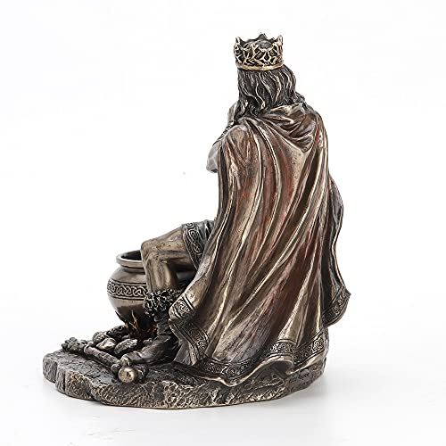 Estatua Dios Celta Dagda 7.25 pulg Resina Bronce miniatura 6