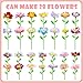 INKZOO Fabric Flower Bouquet Refill Pack – DIY Arts & Crafts Toy Accessories (Main Kit Not Included)