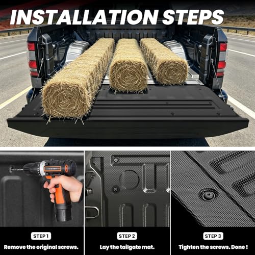 Image of LASFIT Tailgate Mat for Nissan Frontier 2026 2025 2024 2023 2022 (Not Fit Drop-in Tailgate), Truck Tailgate Liner All Weather Protector TPE Durable Tailgate Cover