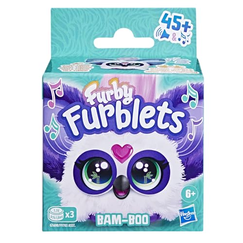 Furby Furblets - Series 4 Collectible - Bam-Boo Panda Mini Plush Toy, Purple - Image 2