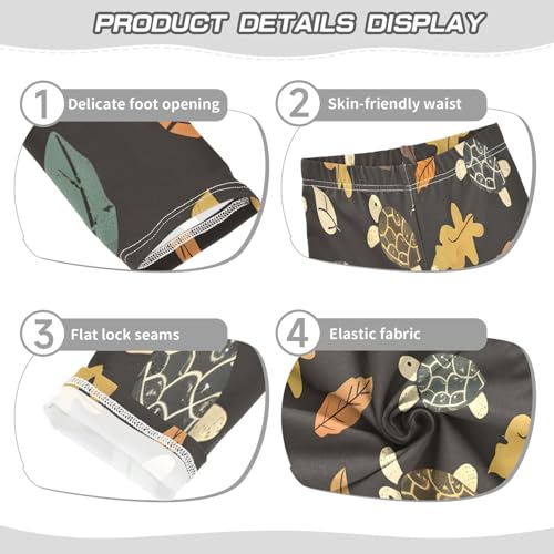 Toddler Girls Leggings Printed Yoga Pants Leggings Turtle and Leaf for Kids3