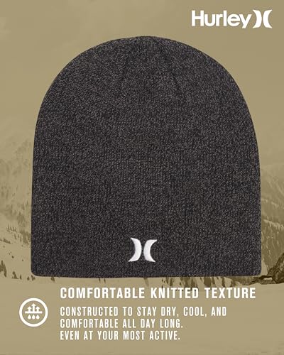 Image of Hurley Mens Beanie Icon Staples Lightweight Winter Hat