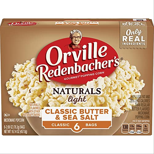 Orville Redenbacher's Naturals Microwave Popcorn, Classic Butter & Sea Salt...