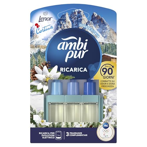 Ambi Pur Bagno Profumatore per Ambienti ad Azione Continua, 8 pezzi, Fragranza Cortina, Eliminazione e Prevenzione degli Odori, fino a 50 giorni di Profumo