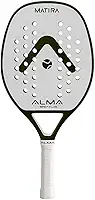 Raquete Beach Tennis Carbono 1K Matira Branca e Verde Alma Genius