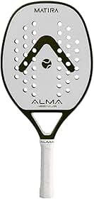 Raquete Beach Tennis Carbono 1K Matira Branca e Verde Alma Genius