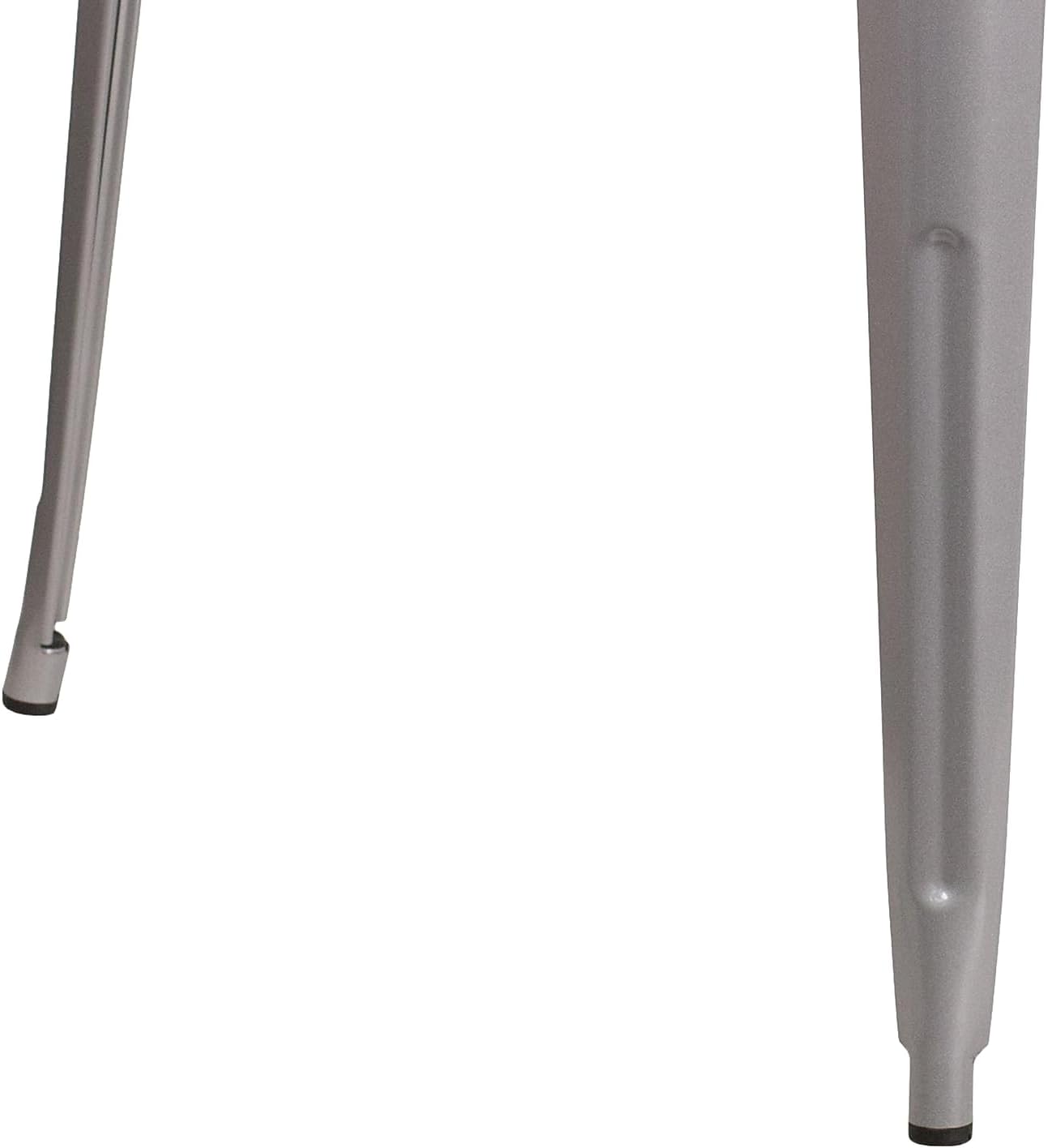 Flash Furniture Nolan Commercial Grade 31.5" Square Silver Metal Indoor-Outdoor Bar Height Table