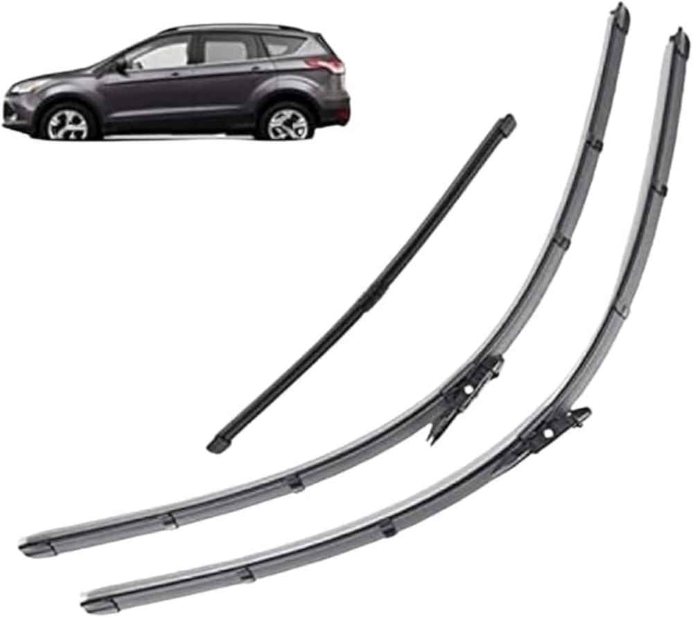 NYSLDSCO Premium Exact Fit Windscreen Wiper Blades for Ford Mondeo 2013-2019 27+27+11in Durable Natural Rubber Easy Fit for a Quiet and Streak Free Wipe